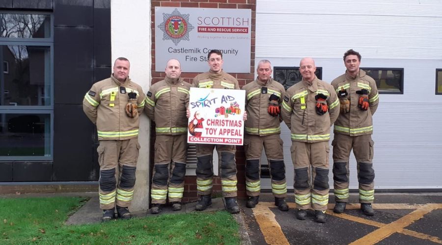 Fire station and firefighters