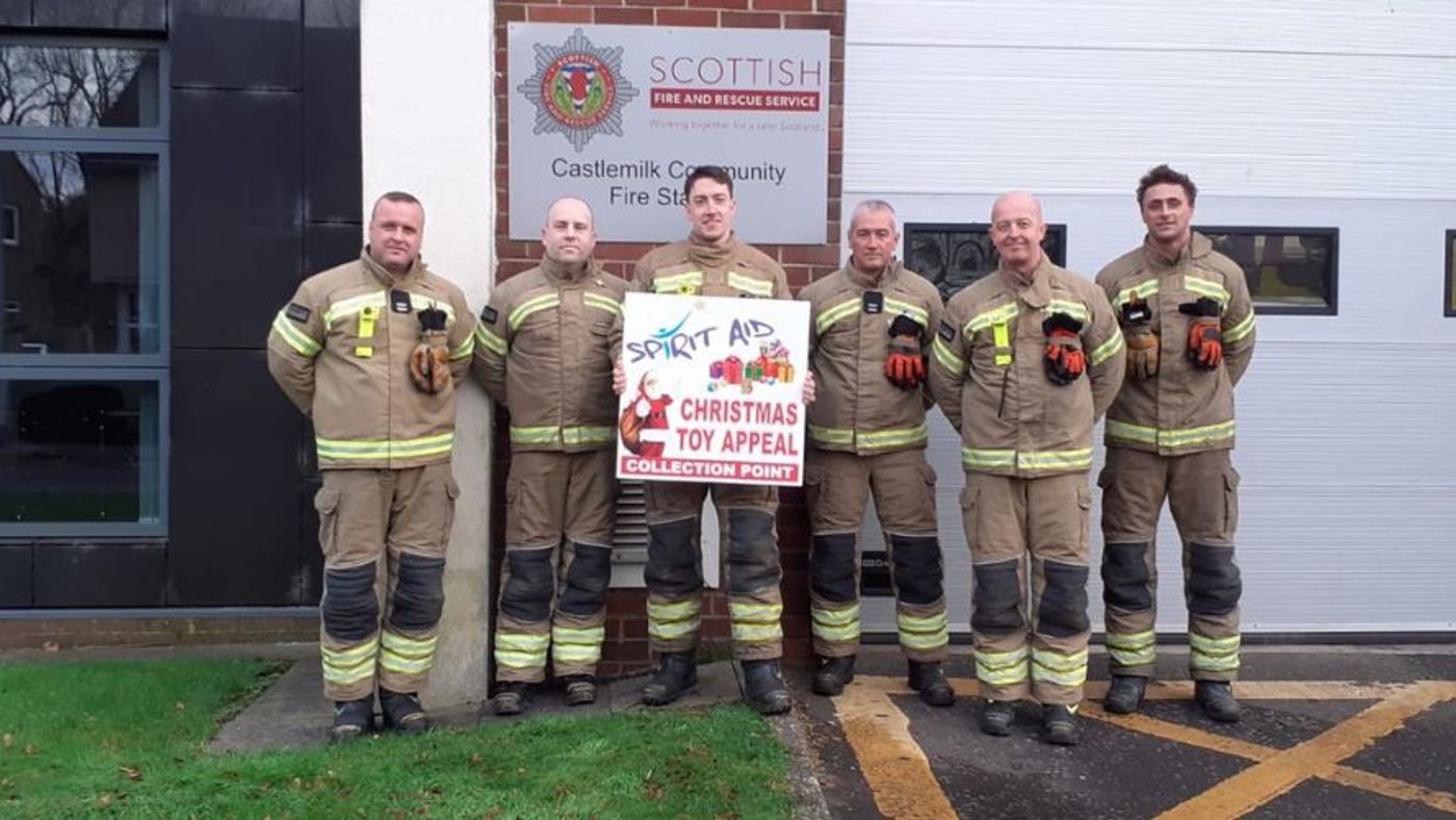 Fire station and firefighters