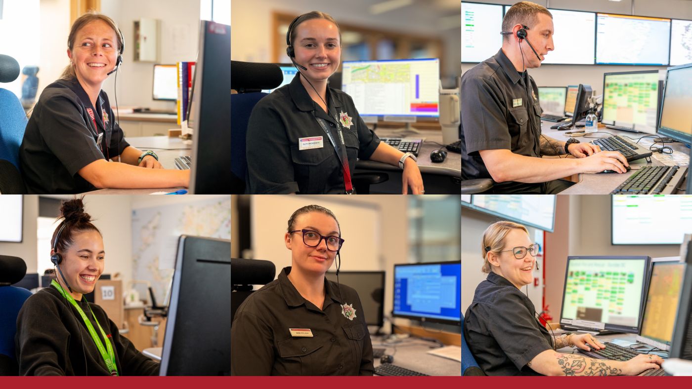A collage featuring Operations Control staff focused on their work at computers in a modern office setting.
