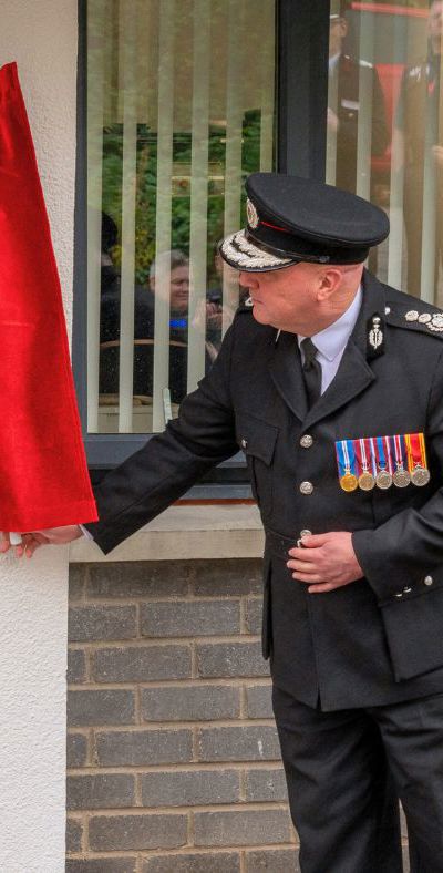 Ross Haggart, Chief Officer, unveiled a commemorative plaque at Dingwall