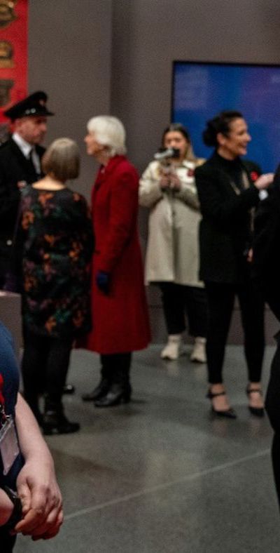 The Princess Royal speaking to the Museum volunteers