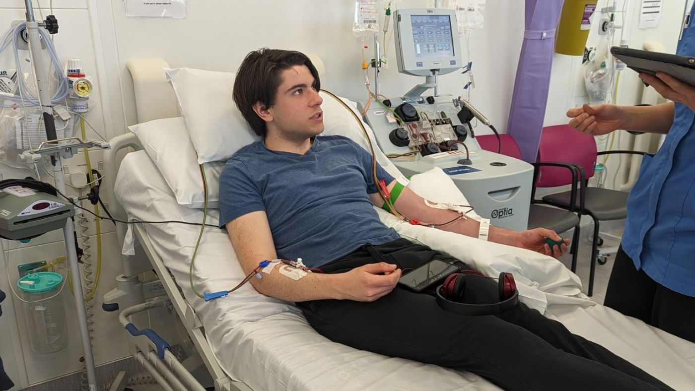Person donating stem cells for Anthony Nolan Charity